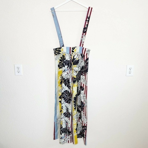 Zhu Suspender Overall Floral Wide Leg Pants NWT - Picture 2 of 7